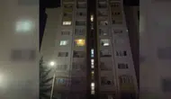Ankara Etimesgut'ta gece yarısı apartmanda yangın: Bina sakinleri tahliye edildi