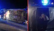 Van Başkale'de yolcu otobüsü devrildi : 2'si çocuk 9 yaralı