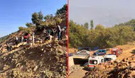 Hatay'da sepetli motosiklet uçuruma yuvarlandı : 3 yaralı