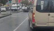 İstanbul Esenyurt'ta dolmuş sürücüsü İETT otobüsünün önünü kesti