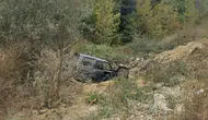 Bursa İnegöl'de otomobil şarampole uçtu : 2 yaralı