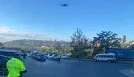 Bahçeşehir'de dron destekli trafik denetimi : 83 araca 366 bin TL ceza