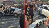 Güngören'de kontrolden çıkan otomobil, kaldırımdaki 2 yayaya çarptı