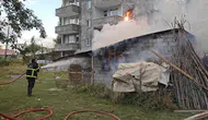 Muş'ta müstakil evin odunluğunda çıkan yangın söndürüldü