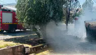 Siirt'te tadilattaki akaryakıt istasyonunda yangın çıktı