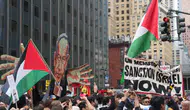 New York'ta Netanyahu protestosu : Binlerce kişi BM'ye doğru yürüdü