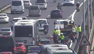 15 Temmuz Şehitler Köprüsü'nde kaza : Metrobüs ile motosiklet çarpıştı