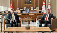 Cumhurbaşkanı Yardımcısı Yılmaz, KKTC Cumhurbaşkanı Erhürman ile görüştü