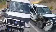 Hakkari Yüksekova'da kamyonet ile tır çarpıştı : 1 yaralı