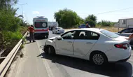 Manavgat'ta akaryakıt tankeri otomobille çarpıştı : 1 kadın yaralandı