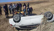 Van'da takla atan otomobilin sürücüsü yaralandı