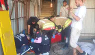 Antakya’da yük asansörü düştü : 1 kişi yaralandı