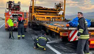 Erzincan'da seyir halindeki tırda yangın