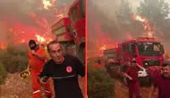 Antalya'da itfaiye ekipleri, alevlerin arasında kalmaktan son anda kurtuldu