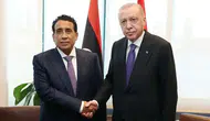 Cumhurbaşkanı Erdoğan, Libya Başkanlık Konseyi Başkanı Menfi ile görüştü