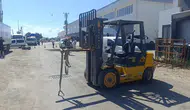 Manavgat'ta forkliftin vinç demirine başını çarpan genç sürücü hayatını kaybetti
