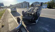 Çorum'da refüje çarpan otomobil takla attı : 1 yaralı