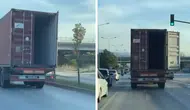 Bursa'da Yalova yolu üzerinde tehlikeli yolculuk