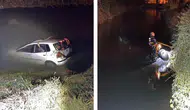 Tokat'ta gece yarısı facia : Otomobil sulama kanalına uçtu, 2 kişi öldü