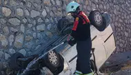 Çorum'da hafif ticari araç takla attı: 4'ü çocuk 6 kişi yaralandı