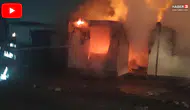 Hatay'da depremzedelerin kaldığı konteynerde yangın çıktı