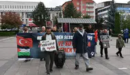 Erzurum'da sağlık çalışanlarından Gazze için 152. hafta sessiz yürüyüşü