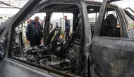 Batı Şeria'da Yahudi yerleşimciler Filistinlilere ait araçları yaktı