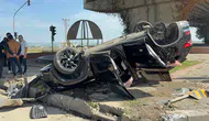 Samsun'da satın aldığı otomobille kaza yaptı : 2,6 milyon liralık araç takla attı !