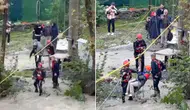 İlçede Taşan Dere Nedeniyle Mahsur Kalan 8 Kişi Kurtarıldı