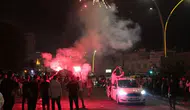 Cizre’de Amedspor kutlamasında gerginlik! Havai fişekleri birbirlerine fırlattılar