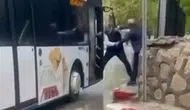 Halk Otobüsü Şoförü ile Yolcu Arasında Şemsiyeli Kavga