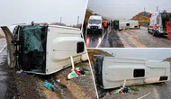 Kırıkkale'de İşçi Midibüsü Devrildi: 14 Yaralı