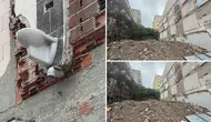 Bayrampaşa’da 'manzaralı klozet' görüntüsü şaşırttı: Koca binayı yıktı klozete dokunmadı
