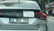 Diyarbakır trafikte güldüren detay: Otomobiline acemiyim yazdı