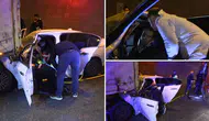 Bolu Dağı Tüneli'nde TIR'a çarpan otomobildeki yaralıyı babası yalnız bırakmadı
