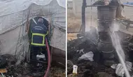Hakkari'de odunluk yangını ! Kışlık malzemeler kül oldu
