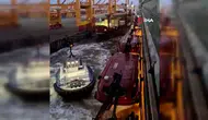 Almanya'da dev yolcu gemisi yük gemisiyle çarpıştı