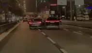 Pendik D-100’de kaza kamerada: Şerit değiştiren otomobil cipe çarptı