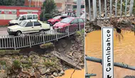 İstanbul Beykoz'da Sağanak Yağış Köprü Duvarını Çökertti