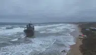 Kısırkaya Açıklarında Fırtına Nedeniyle Ticari Gemi Karaya Oturdu