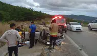 Hatay'da otomobil takla attı : Sürücü yaralandı