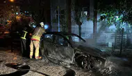 Edirne'de Bulgaristan Plakalı Otomobil Alev Alev Yandı