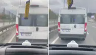 İstanbul Haliç'te Ambulansa Yol Vermeyen Servis Aracına Tepki