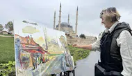 Balkan ve Azerbaycanlı Ressamlar Selimiye'yi Tuvale Aktardı