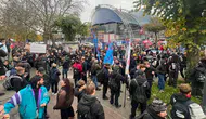 Almanya'da Fransa destekli dev eylem: On binler sokaktaydı