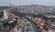 İstanbul'da Anadolu Yakası'ndaki trafik yoğunluğu yüzde 83'e yükseldi
