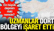 Türkiye'de en yüksek deprem riski nerelerde bulunuyor?