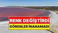 Tuz Gölü renk değiştirdi! Pembe ve kırmızı görenler gözlerine inanamadı