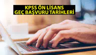 KPSS Ön Lisans geç başvuru tarihi ve ücreti nedir?