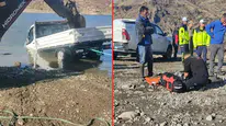 Elazığ'da el freni açılan pick-up baraja uçtu: Kadın mühendis öldü!